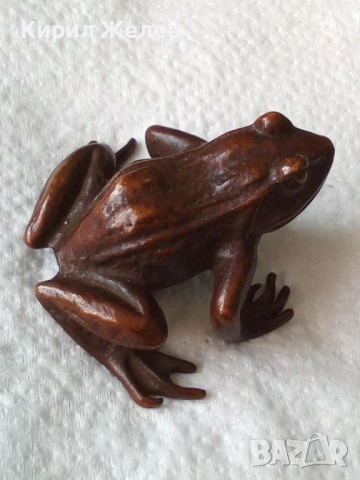 Бронзова фигурка на 🐸 жаба 48218, снимка 2 - Колекции - 54489350