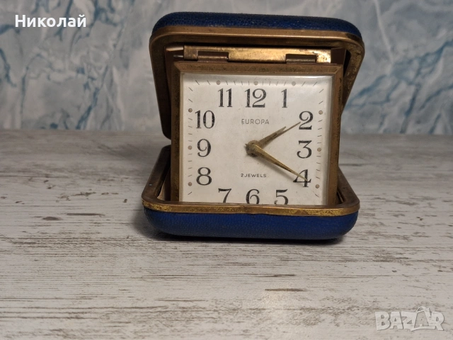 Стар Настолен Механичен Туристически Будилник Europa