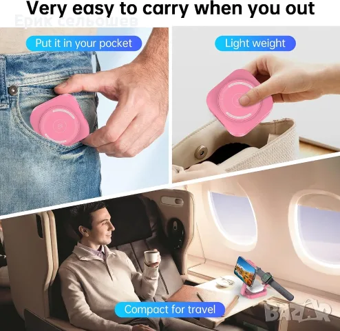 3 в 1 Безжична зарядна станция – MagSafe, Apple Watch и AirPods, Сгъваема, снимка 4 - Безжични зарядни - 55510106
