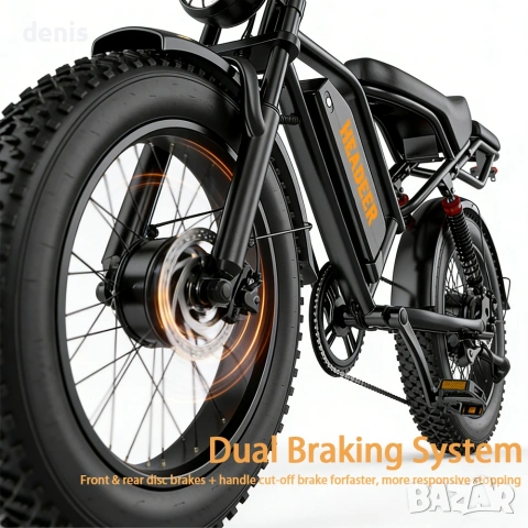 Електрически Велосипед Heeader BK20 (750W, 48V 20Ah) – Fat Bike , снимка 7 - Велосипеди - 55263092