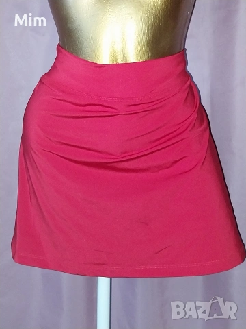 2XL Червена къса пола с боксер/ бански /, снимка 2 - Бански костюми - 55042849