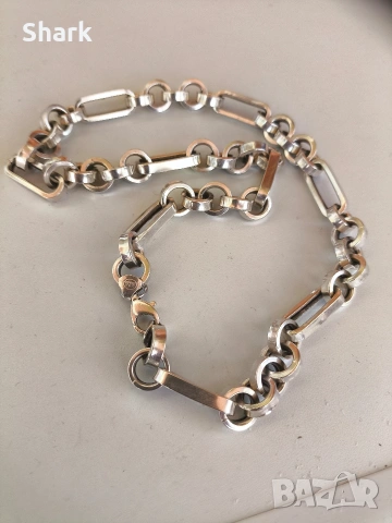 Мъжки Сребърен Ланец / Синджир 60 гр., снимка 3 - Колиета, медальони, синджири - 54236775