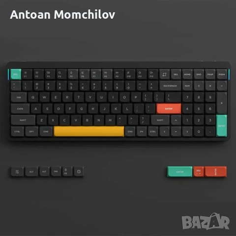 NuPhy Air96 V2 безжична механична клавиатура RGB Black