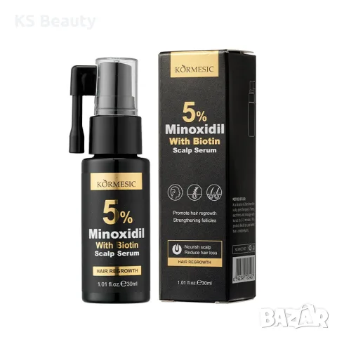 Kormesic 5% Minoxidil Biotin Scalp Serum - серум за скалп