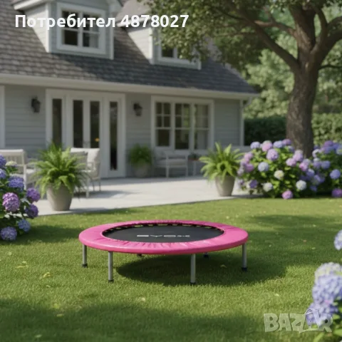 Батут без мрежа Byox 101cm/96cm — розов и син, до 100 кг, снимка 7 - Градински мебели, декорация  - 55516164