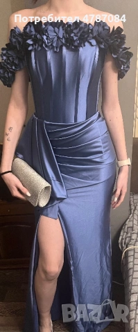 Бална рокля сатенена чисто нова, снимка 2 - Рокли - 54085887