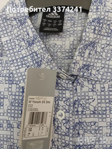 Дамска риза къс ръкав Adidas, снимка 3 - Ризи - 55378580