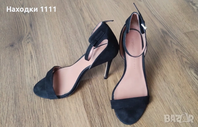 Невероятни черни сандали TOPSHOP, тънък ток, номер 39, перфектни, снимка 2 - Сандали - 54516859