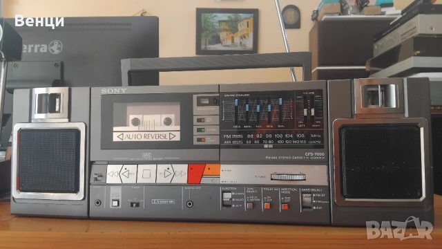 Sony CFS-7000 AM/FM Portable Cassette Tape Stereo Boombox, снимка 6 - Радиокасетофони, транзистори - 54694815