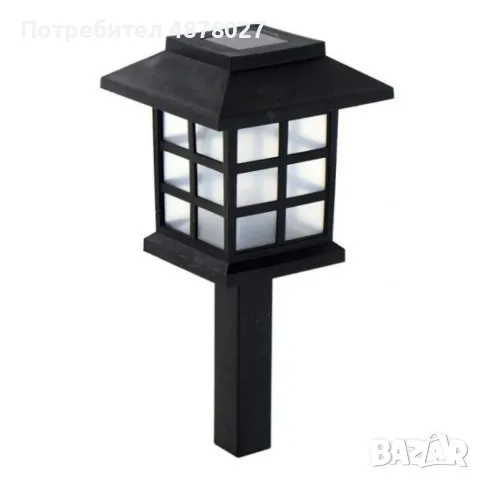 Комплект от 6 броя соларни LED лампи за двор и градина / Височина на соларната LED лампа: 27 см.; Ра, снимка 3 - Външни лампи - 55390968