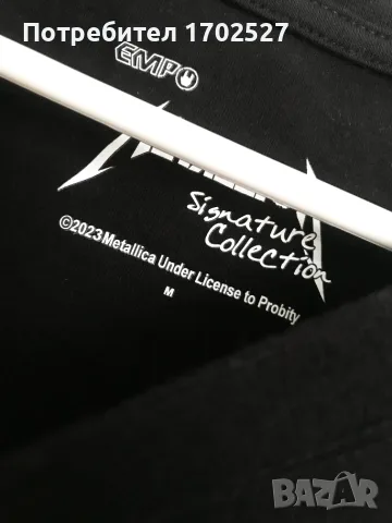 Metallica Ninja Star T-Shirt (тениска на Metallica с бродирано лого, размер M), снимка 4 - Тениски - 55333737