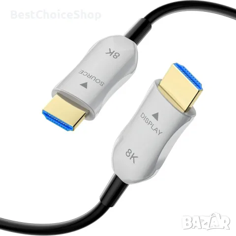 8K високоскоростен оптичен HDMI кабел 15m активен HDMI 2.1 48Gbps 8K@60Hz 4K@120Hz eARC