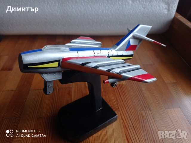 Стар дървен модел на самолет , снимка 4 - Антикварни и старинни предмети - 55091521