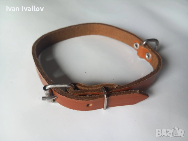 Кожени каишки 35см за малко куче или коте – 2 цвята, ширина 1.5см, снимка 3 - За кучета - 54352999