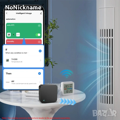 Smart Life, Tuya WiFi смарт сензор за температура и влажност с подсветка хигрометър термометър TH08B, снимка 10 - Друга електроника - 54596166