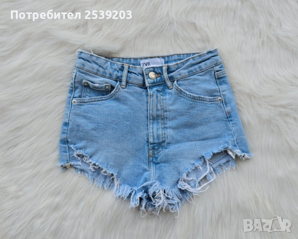 Къси дънкови панталони ZARA - размер XXS , снимка 6 - Къси панталони и бермуди - 55239542