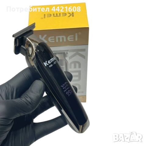 Професионална машинка Kemei KM-1571 - За коса и брада с LCD дисплей