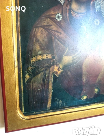 Красива Икона Света Богородица С Младенеца, снимка 4 - Икони - 54020107