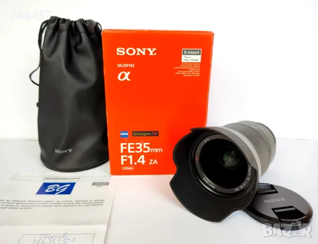 Продавам Sony FE 35mm F/1.4 ZA ZEISS Distagon T* (SEL35F14Z) за Sony E-mount Full Frame.