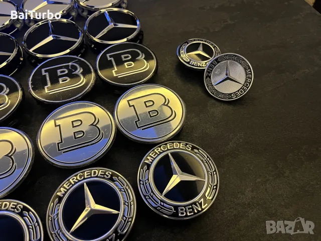 Капачки за джанти мерцедес/mercedes  и емблеми(75мм + 55мм), снимка 5 - Аксесоари и консумативи - 54317631