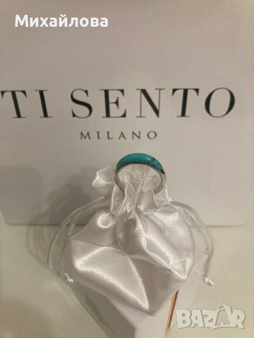 Италиански сребърен пръстен Ti Sento, размер 62, нов, снимка 5 - Пръстени - 54020594