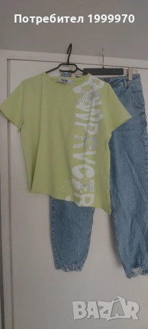Лот L-XL, дънки и тениска, raw, снимка 4 - Дънки - 55241553