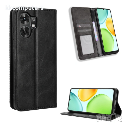 Ретро Кожен Калъф Портфейл за Honor X6d 5G - Магнитен, Стойка, Слотове, 4 цвята, снимка 12 - Калъфи, кейсове - 54518082