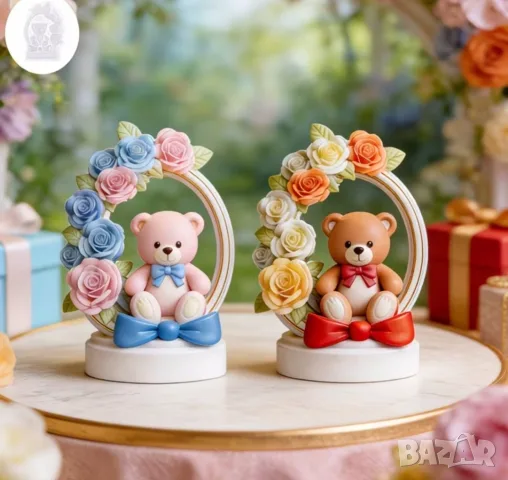 Молд мече с рамка от рози , снимка 5 - Форми - 55316982