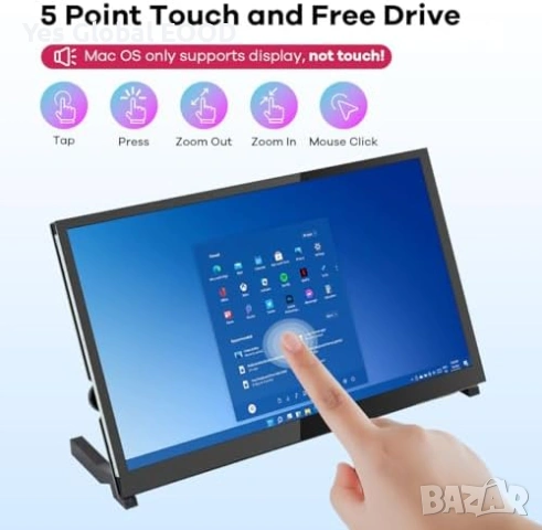 LAFVIN 10.1" IPS Touch HDMI монитор за Raspberry Pi, снимка 2 - Монитори - 54740514