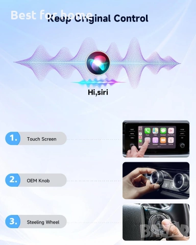 Безжичен адаптер Spedal Car Play за CarPlay и Android Auto, преобразува кабелен в безжичен, снимка 6 - USB кабели - 54999033