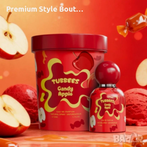 Детски парфюм Tubbees Candy Apple – Плодов гурме аромат със захарен памук, ябълка и ванилия - 50мл, снимка 6 - Дамски парфюми - 54113679