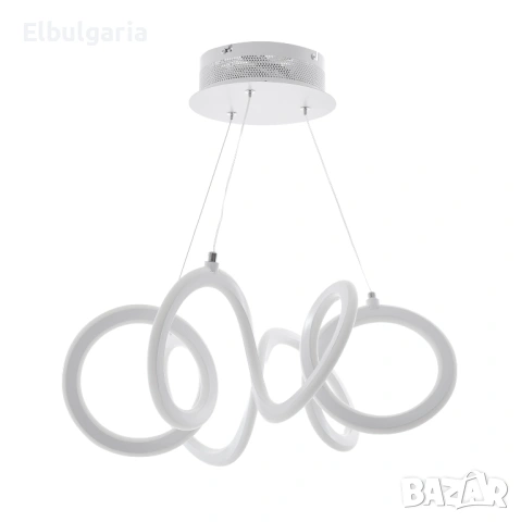 Метален полилей, бял, led 80w, 4000k, 1481 wh