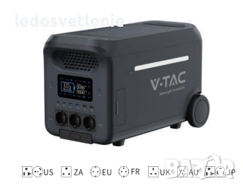 Портативна Зарядна Станция (с LiFePO4 Батерия и Wifi ) V-tac 3000W / 2560Wh, снимка 7 - Други - 54115949