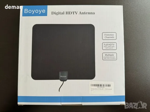 Вътрешна телевизионна антена Boyoye за цифров Freeview 1080P HD VHF UHF, снимка 8 - Приемници и антени - 55509090