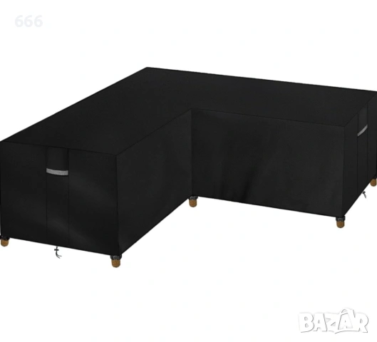 Покривало за градински мебели Dokon L-Shape, водоустойчиво, ветроустойчиво, UV-устойчиво, снимка 2 - Други - 54382151