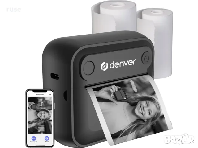 Термопринтер Denver MBP-32BК Bluetooth 1200 mAh акумулаторна батерия