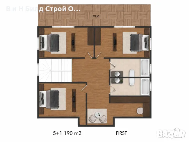 Сглобяема къща 190 м² – луксозен двуетажен модел 5+1, снимка 3 - Монтажи - 55703588