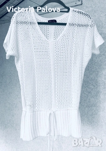 Ажурна плетена блуза/топ CROCHET , снимка 2 - Корсети, бюстиета, топове - 54275233