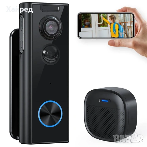 Нов XTU J10 Безжичен Звънец с Камера 