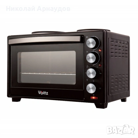 Готварска печка Oliver Voltz OV51441F48, 3200W, 2 котлона, 48 л, 100-230C, Двойна стъклена врата, 