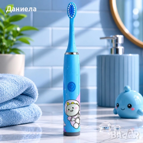 Детска електрическа звукова четка за зъби – За деца 6-9 години, меки косъмчета, снимка 6 - Други стоки за дома - 54767270
