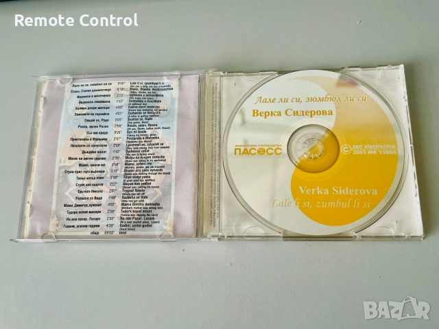 CD ВЕРКА СИДЕРОВА - ЛАЛЕ ЛИ СИ, ЗЮМБЮЛ ЛИ СИ? (2003), снимка 2 - CD дискове - 54560146