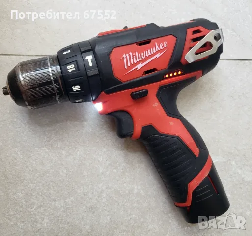 Ударен винтоверт Milwaukee М12 BPD с батерия 3Ah (неоригинална). 