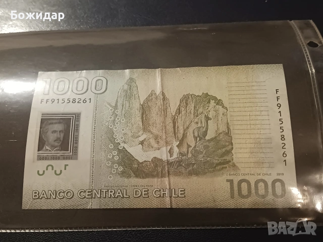 1000 Песо.Чили.2019г., снимка 2 - Нумизматика и бонистика - 54373556