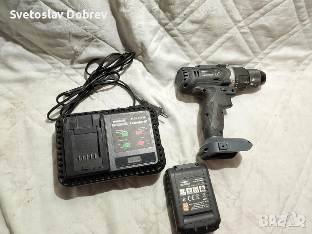 акумулаторен винтоверт primastar 20v комплект с батерия и зарядно