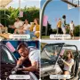 HiPoqAF водоустойчива Bluetooth колонка розова с магнитно закрепване 100 W Peak, IPX7, 30 часа, снимка 4