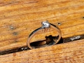 18к Пръстен бяло злато 2g с 0.18ct диамант VS1, снимка 1