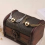 Гривна Harry Potter Golden Snitch & Deathly Hallows – Златиста/Сребриста, Метална сплав, 23 см 10122, снимка 9