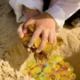 Пиратско съкровище комплект монети камъни и торбичка, снимка 5