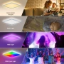 LEZOE RGB LED таванна лампа с димируема светлина и дистанционно управление, 18W 1800lm, снимка 4